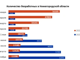 В Нижегородской области на 1 сентября численность официально зарегистрированных безработных граждан составила 11 398 человек