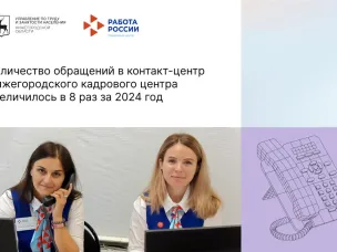 Количество обращений в контакт-центр Нижегородского кадрового центра увеличилось в 8 раз за 2024 год