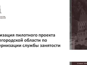 22 апреля 2019 года в Федеральной службе по труду и занятости состоялась защита пилотного проекта Нижегородской области по модернизации службы занятости населения в рамках национального проекта «Производительность труда и поддержка занятости»